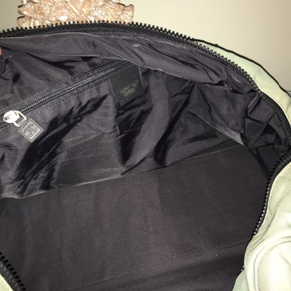 CHANEL nylon mesh gym sports ligne bag - Picture 6 of 8